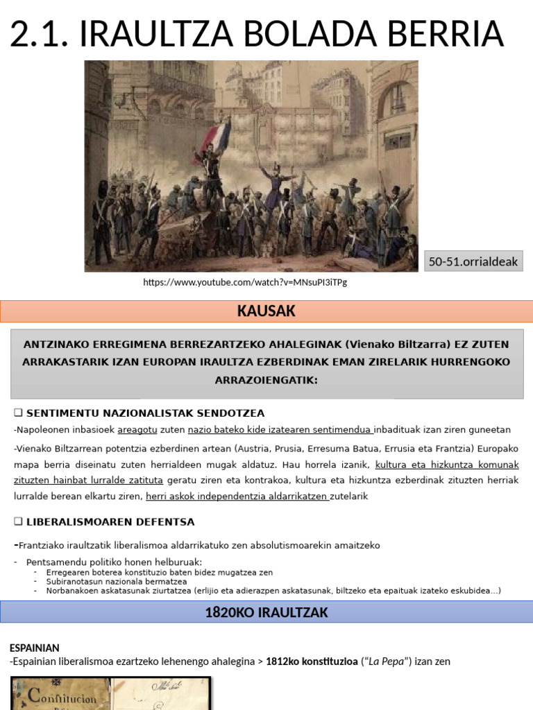 Iraultza Bolada Berria.1820-1848 | PDF