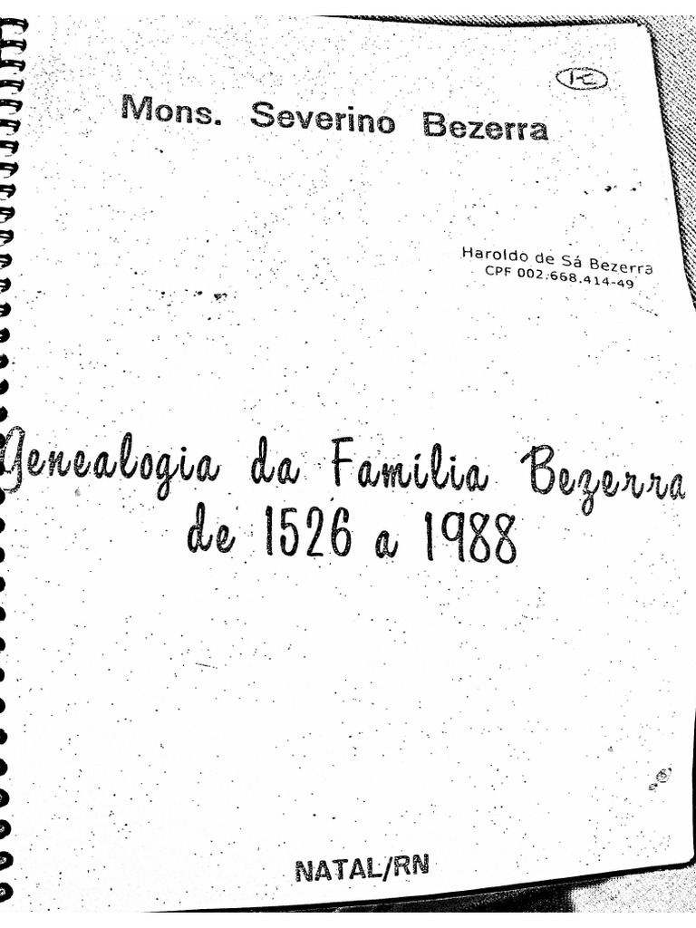Genealogia Da Família Bezerra de 1526 A 1988 - 240406 - 085231 | PDF