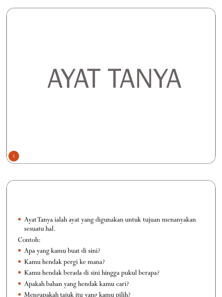 Ayat Tanya Pdf