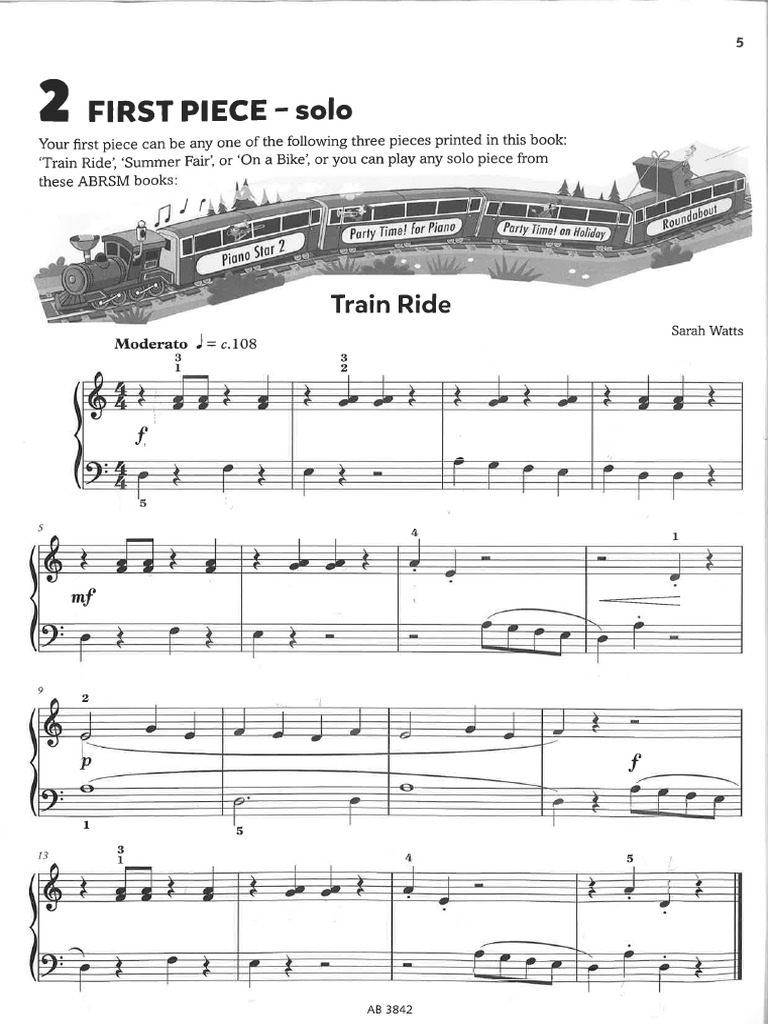 05 - ABRSM - Piano Preptest - Train Ride | PDF