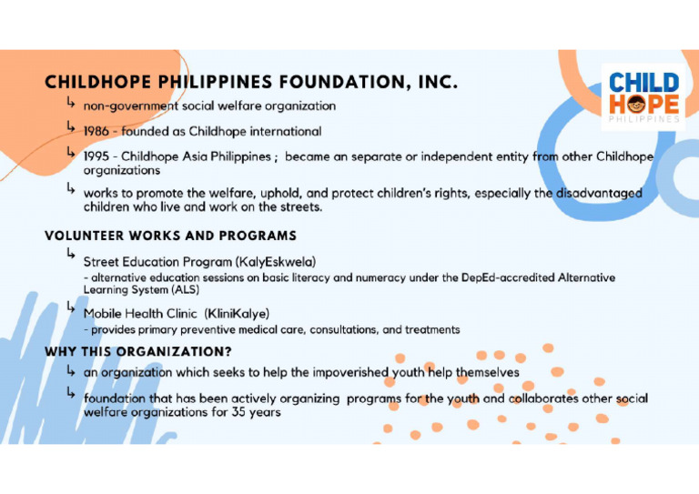 Childhope PH | PDF