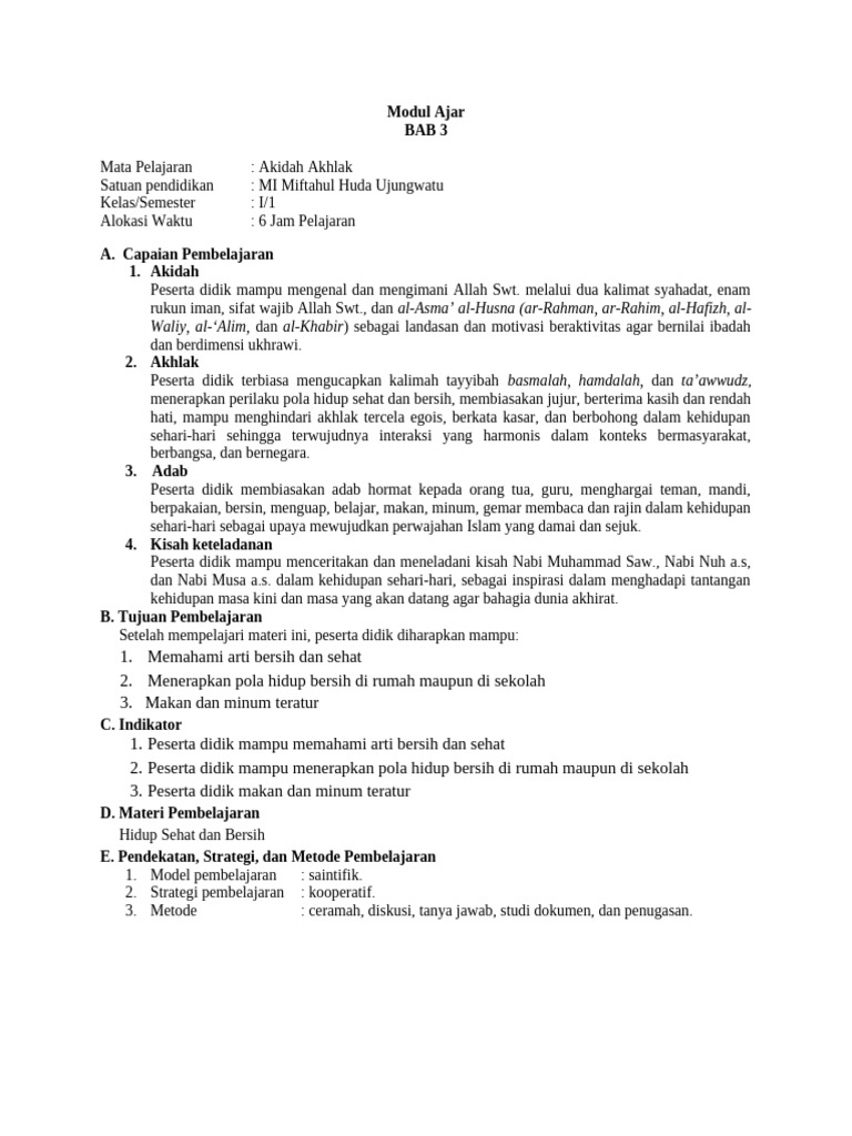 Modul Ajar Bab 3 | PDF