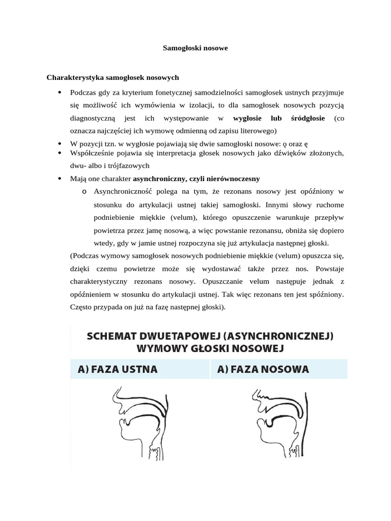 Samogłoski Nosowe | PDF