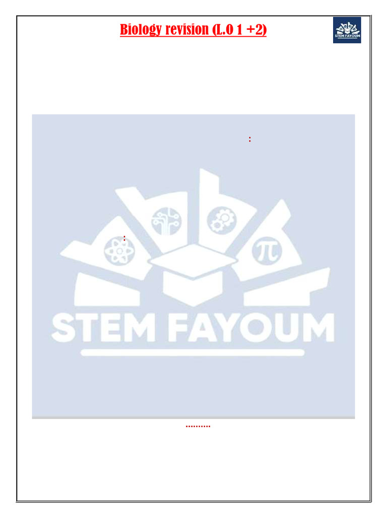 Biology MId-Term | PDF | Cell (Biology) | Endoplasmic Reticulum