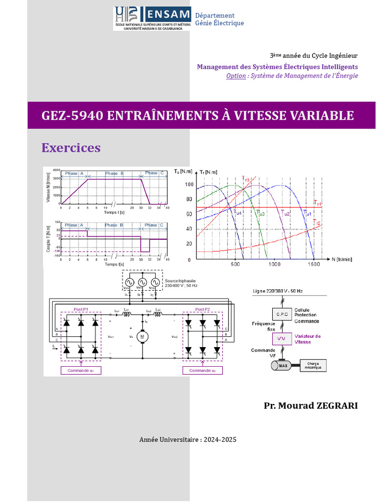 EVV MSEI - Exercices 2024 | PDF | Électrotechnique | Électricité