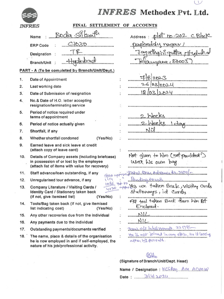 Srikanth Documents | PDF