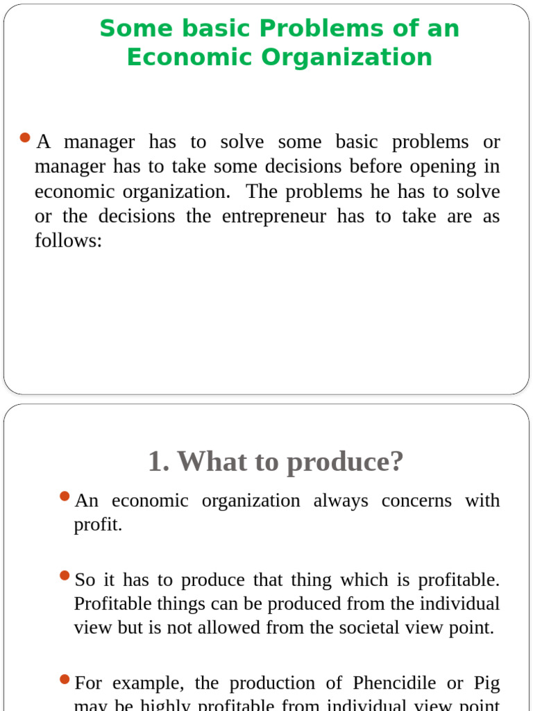 Chapter 2.basic Problems of An Economic Organization | PDF ...