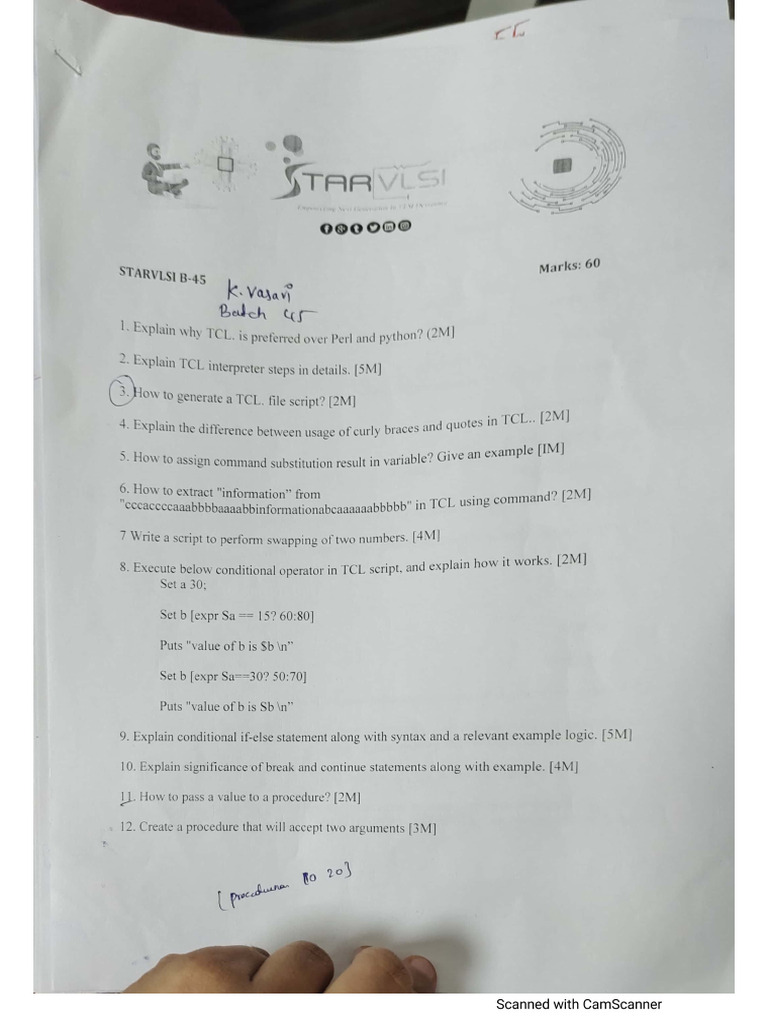 Tcl Exam Pdf
