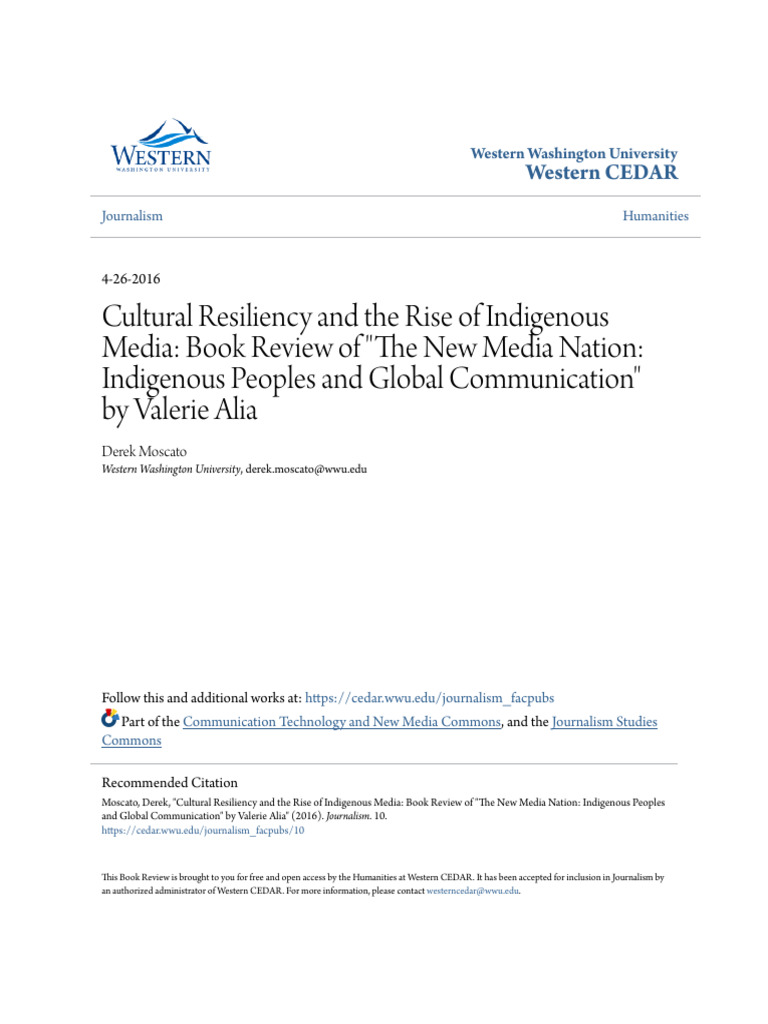 Indigenous Media and Cultural Resiliency | PDF | Social Science | History