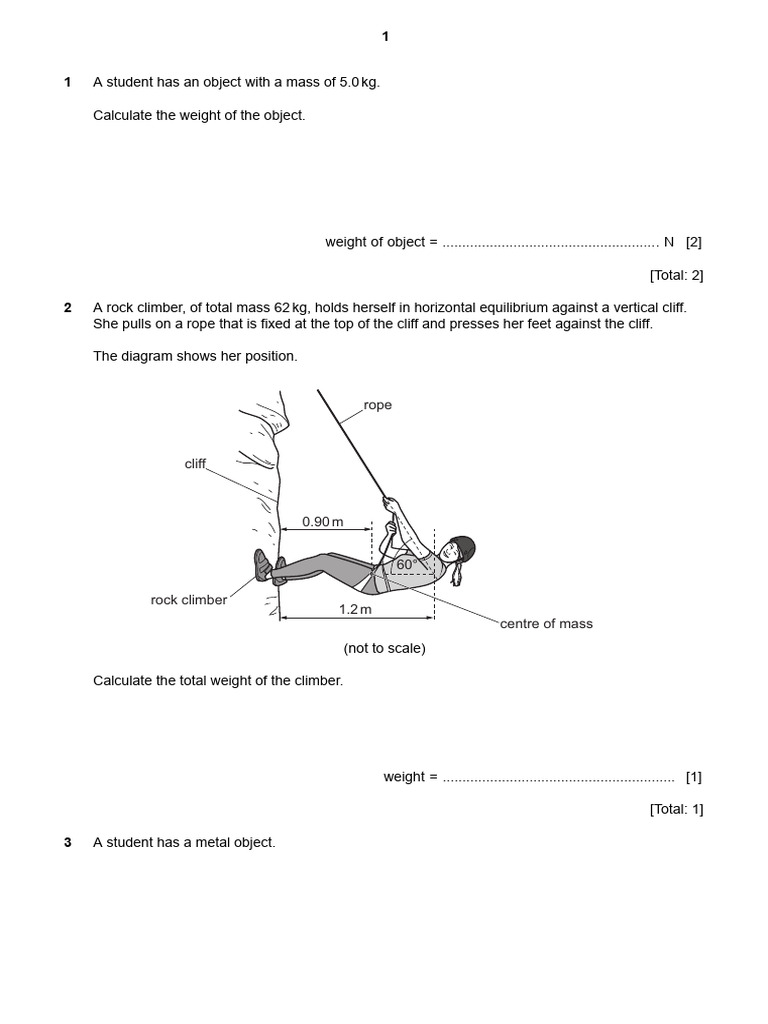 physics practice | PDF | Density | Weight