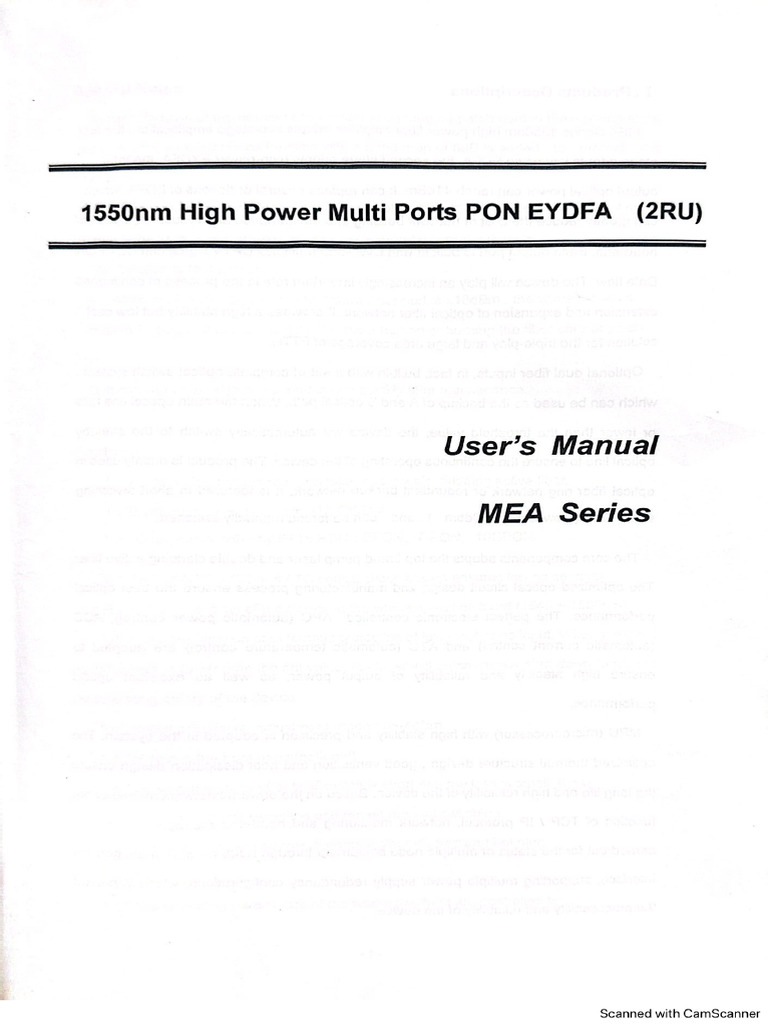 Manual Edfa | PDF