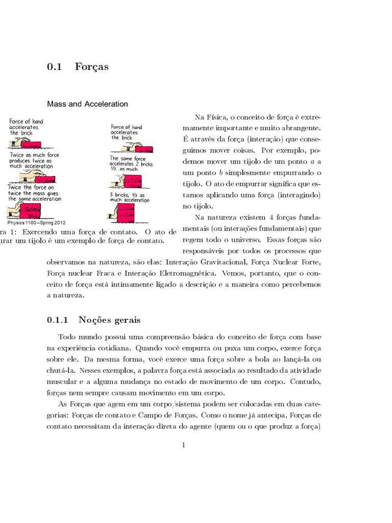 Forças: Conceitos e Leis de Newton | PDF | Leis do Movimento de Newton ...