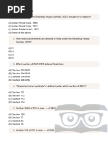 BNS Practice Questions