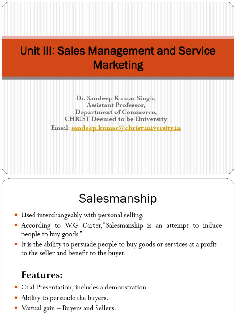 Marketing Unit 3 | PDF | Sales | Marketing