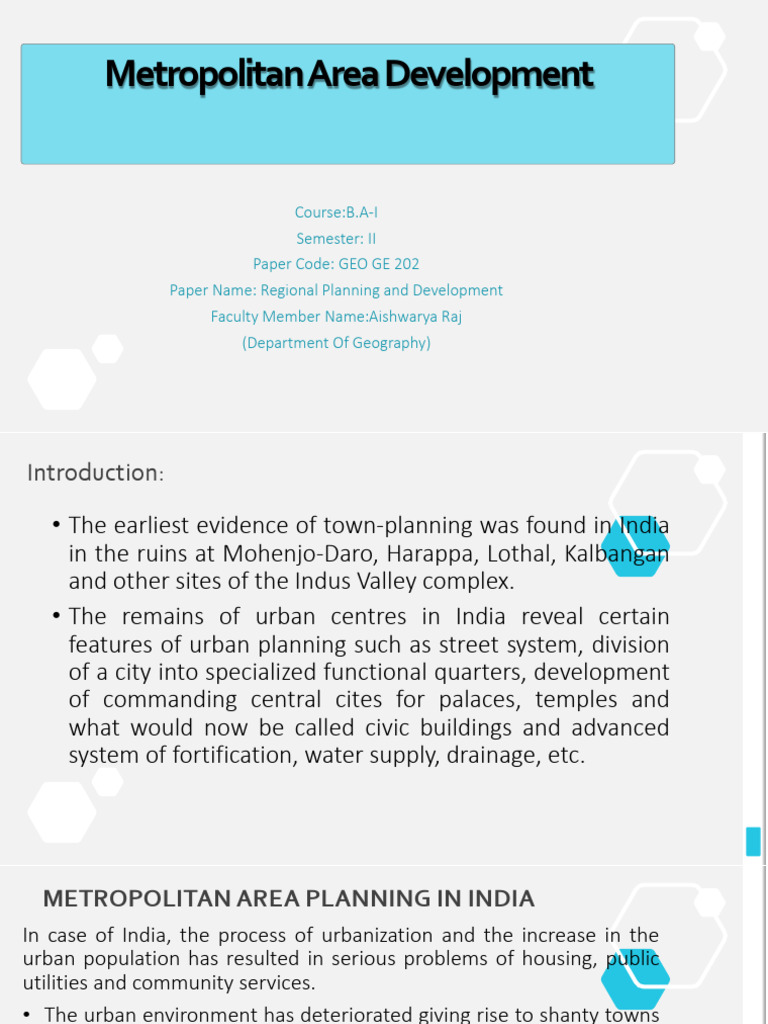 Need of Metropolitan Area Development Aishwarya (Scribd) | PDF | Slum ...