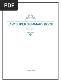 CA Foundation Law Notes