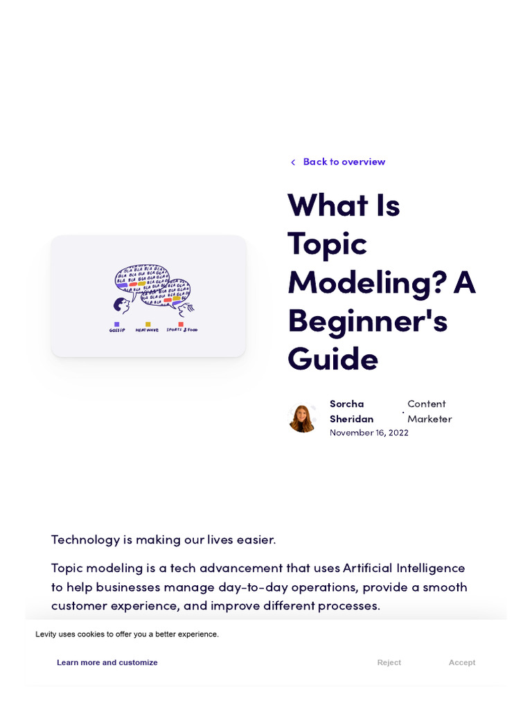 What Is Topic Modeling - A Beginner's Guide | PDF | Statistical ...