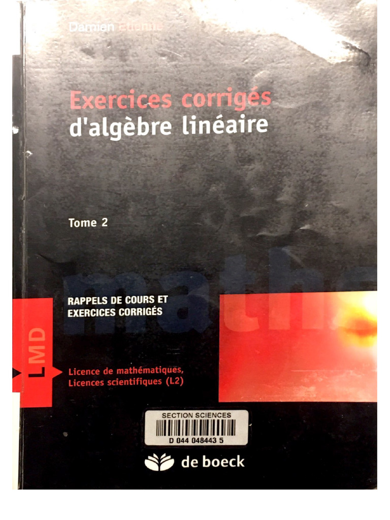 Exercices Corrigés Algèbre 2 Pdf – TFSGHK
