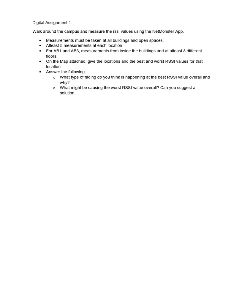 Campus RSSI Measurement and Tablet System Design | PDF