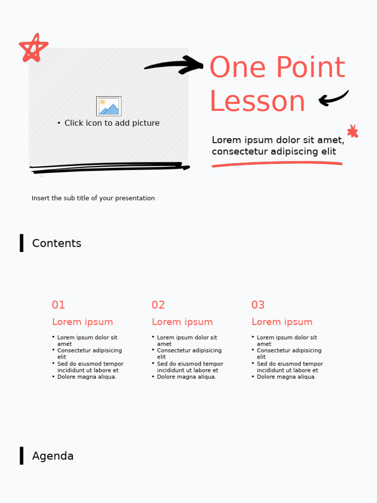 One Point Lesson Presentation Template | PDF
