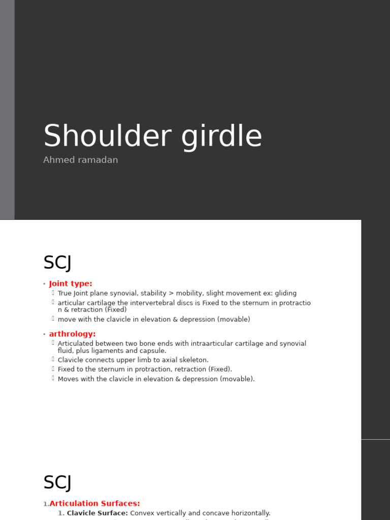 Shoulder Girdle Joint Mechanics | PDF | Anatomical Terms Of Motion ...
