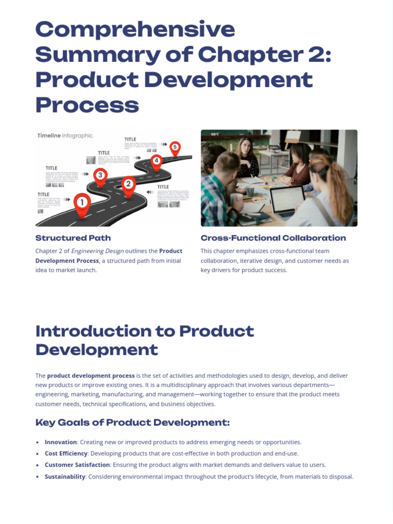 Comprehensive Summary of Chapter 2 Product Development Process | PDF ...
