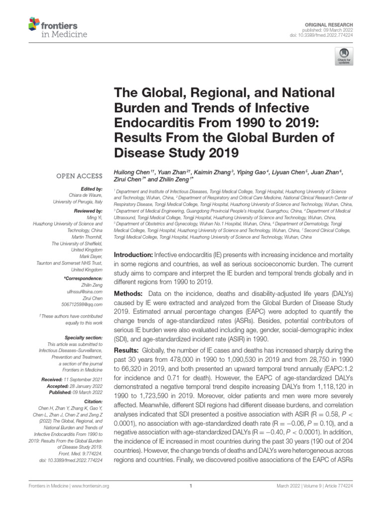 Results From The Global Burden of Disease Study 2019 | PDF | Health ...
