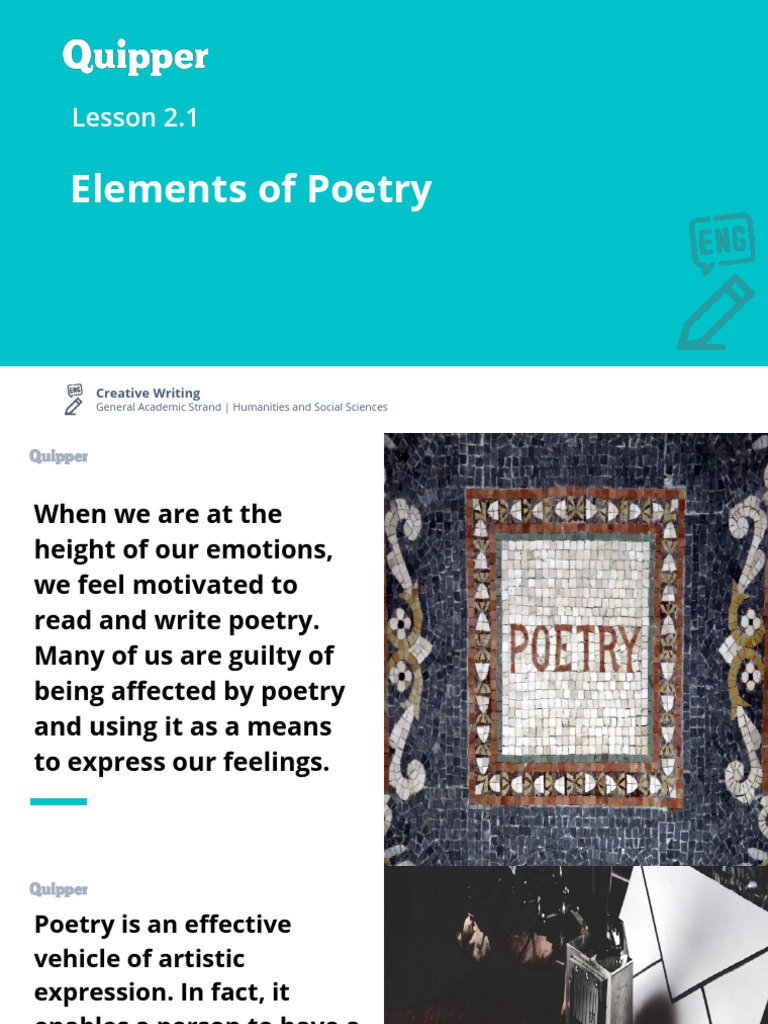 Elements and Types of Poetry Explained | PDF | Poetry | Metre (Poetry)