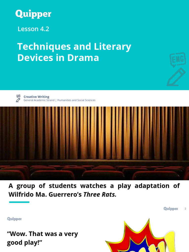 CRW11 - 12 Q2 0402M - PS - Techniques and Literary Devices in Drama ...