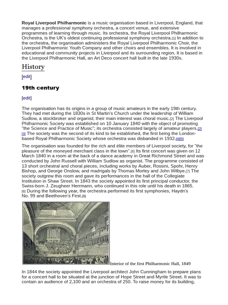 Royal Liverpool Philharmonic Overview | PDF | Classical Music | Orchestras