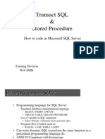 Transact SQL & Stored Procedure