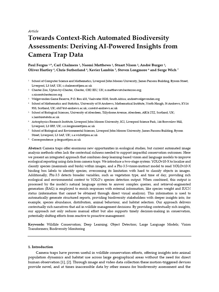2411.14219v1 | PDF | Computer Vision | Conservation Biology