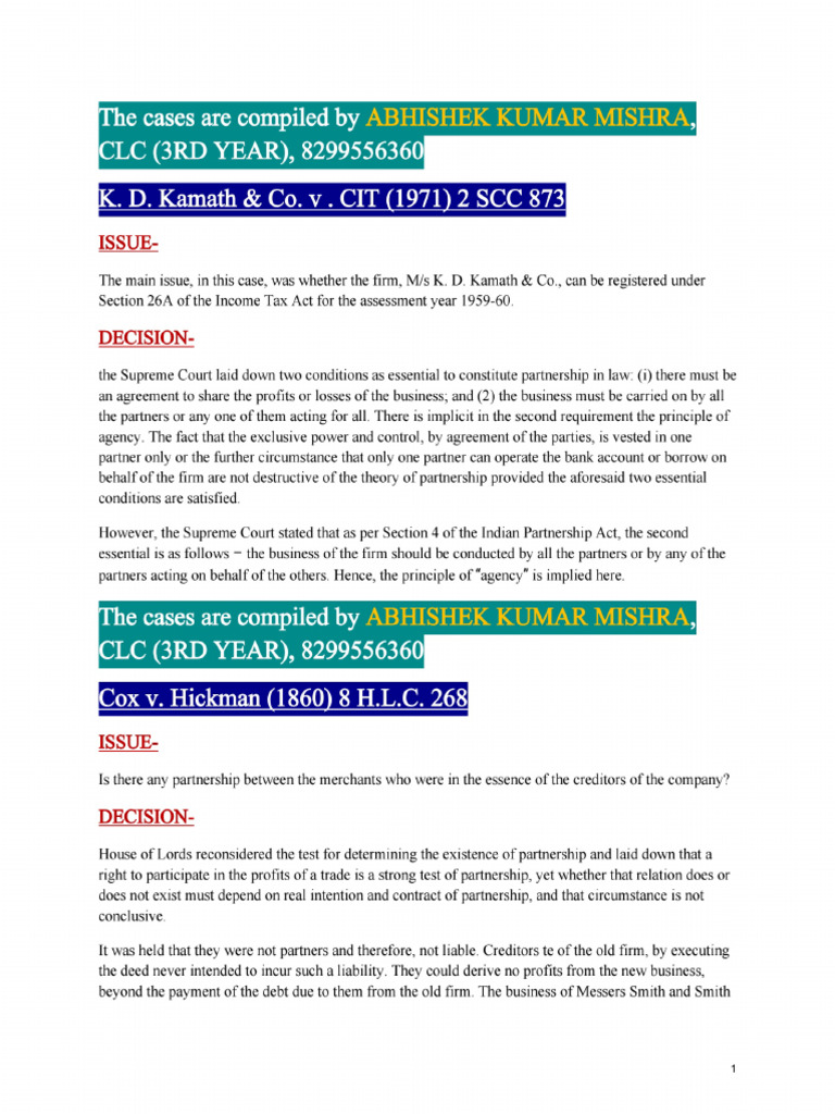 Special Contracts Short Summary | PDF