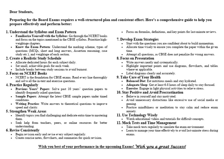 To Our Dear Students 22-11-2024 | PDF | Multiple Choice | Behavior ...