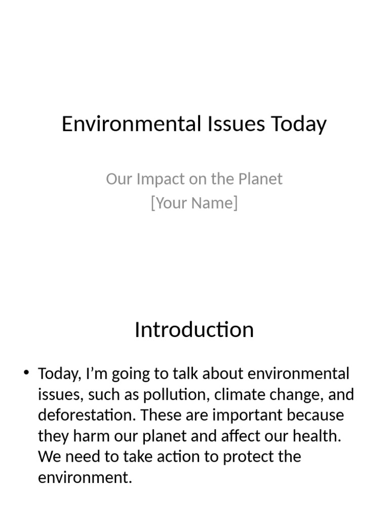 Introduction to Environmental Issues | PDF | Science & Mathematics