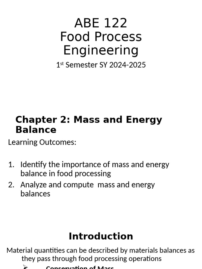 Mass and energy balance autosaved pdf concentration heat