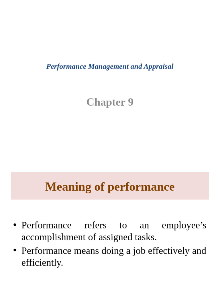 Performance MGT and Appraisal Chapter 9 Fall 19 For Students | PDF ...