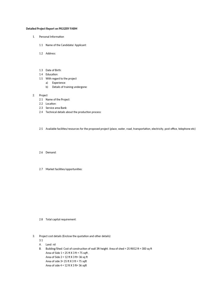 Detailed Project Report Final | PDF | Depreciation | Expense