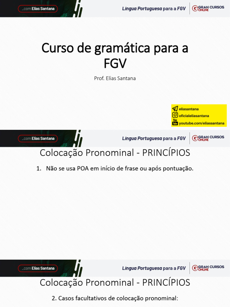 Pronomes e Colocação Pronominal | PDF