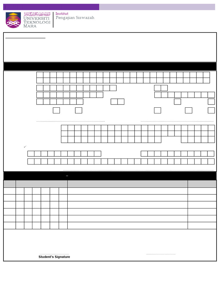 Graduate Student Registration Form | PDF