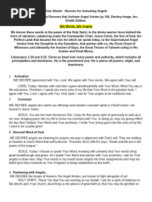 Tim Sheets Decrees For Activating Angels