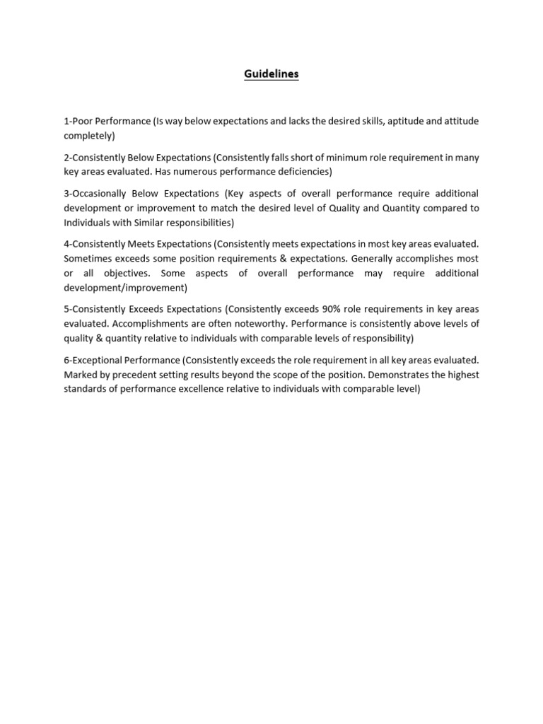 Guidelines | PDF | Career & Growth | Self-Improvement