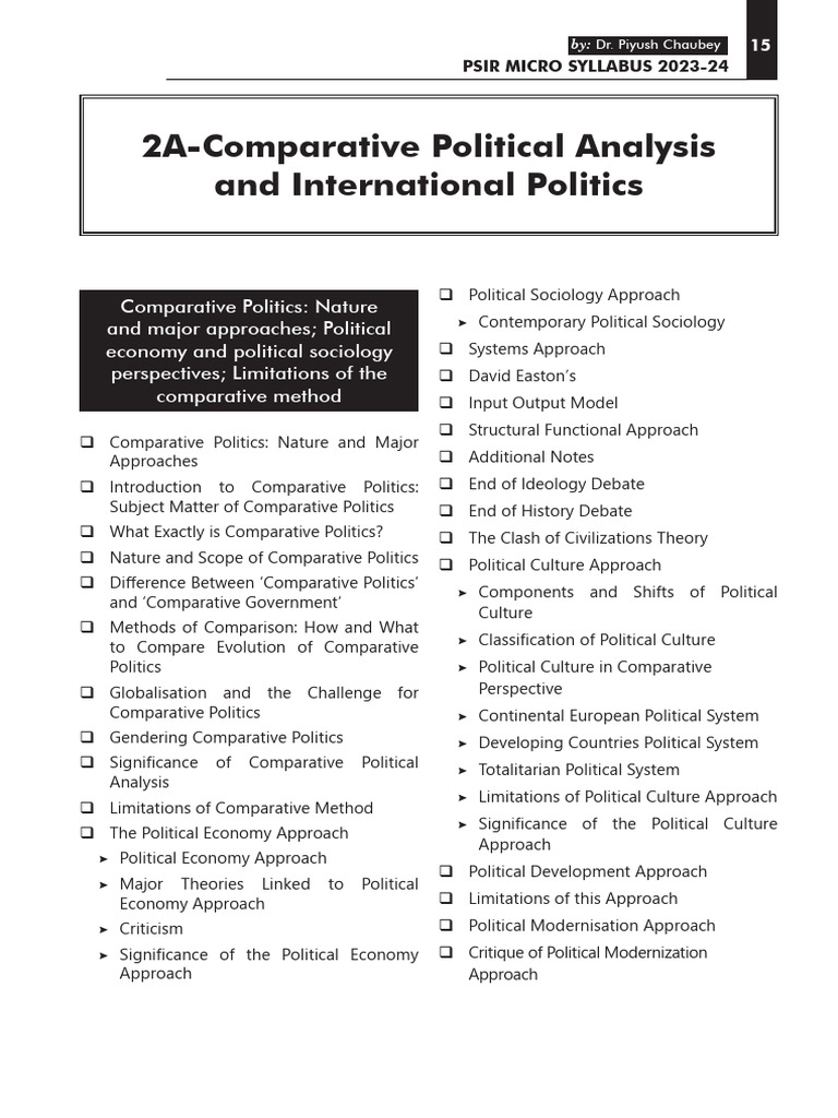 PSIR Micro Syllabus 2023-24 | PDF | United Nations | International ...