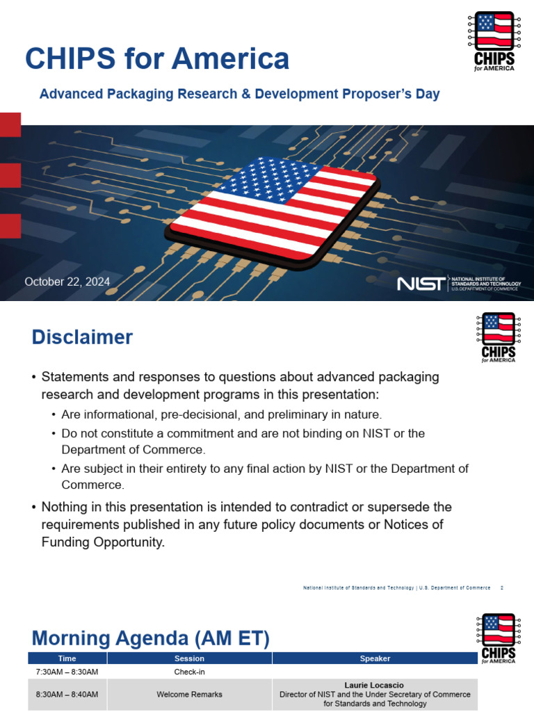 CHIPS Advanced Packaging R&D Overview Full Deck-Final-508C | PDF ...