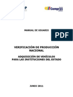 Manual Verificacion de Produccion Nacional - Adquisicion de Vehiculos