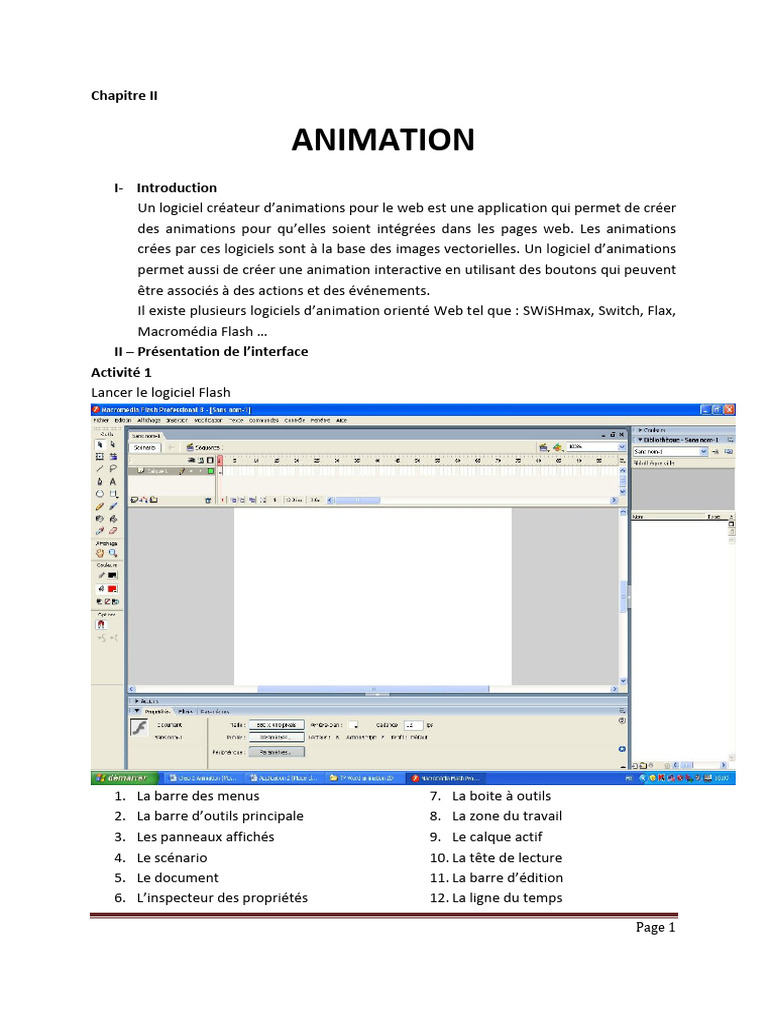 Création d'animations avec Flash MX | PDF | Adobe Flash | ActionScript