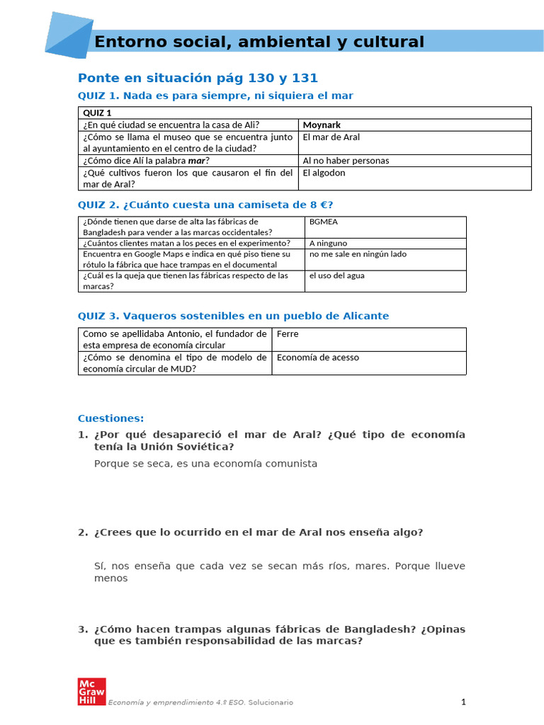 Actividades Ud7 | PDF | Sustentabilidad | Entorno natural