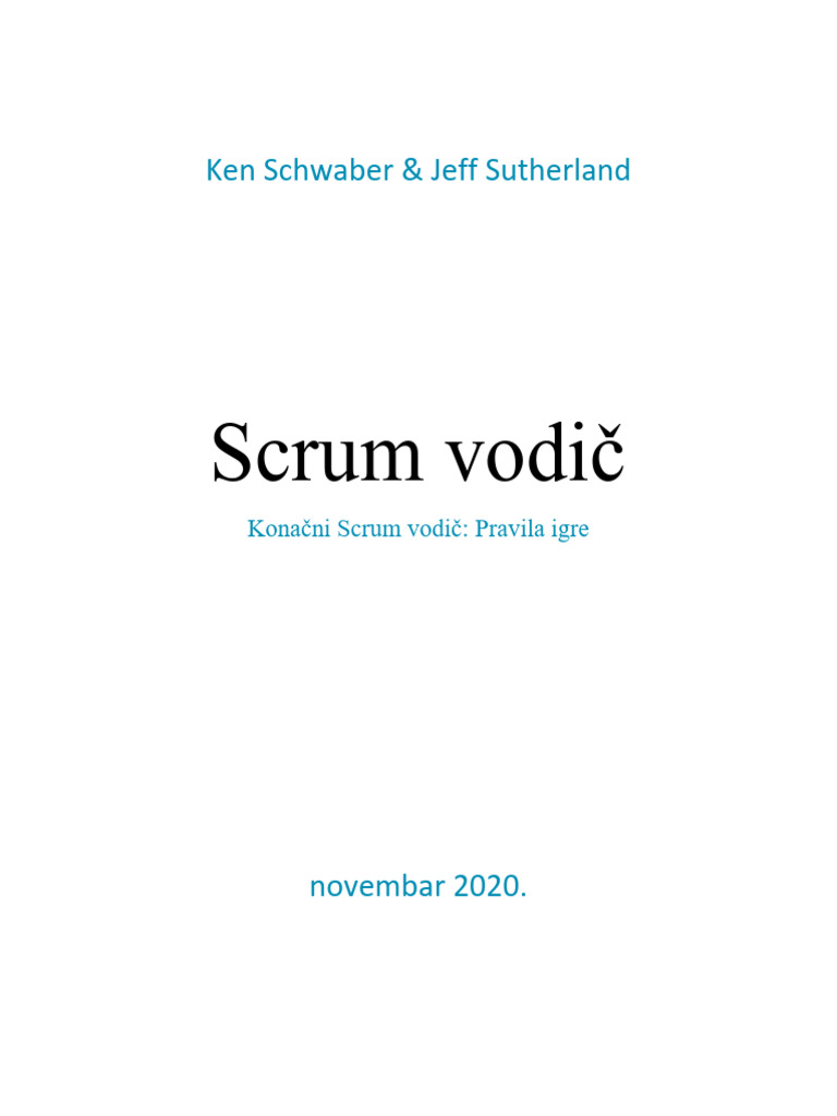 2020 Scrum Guide Bosnian | PDF