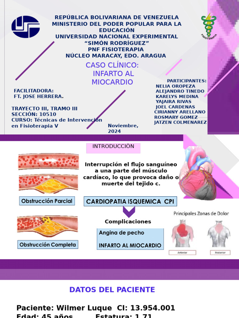 Caso Clinico IAM, Resumen | PDF | Infarto de miocardio | Hipertensión