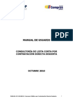 Manual Consultoria de Lista Corta Por Contratacion Directa Desierta